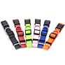 Personalized Logo Plastic Buckle Adjustable Plain Nylon Dog Collar