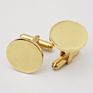 Personalized Stainless Steel Jewelry Cufflinks Golden round Blanks Cuff Links for Men