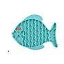 Pet Bowls Feeders Silicone Fish Shape Slow Food Pad Lick Mad Cat Bowl Pet Dinnner Plat Dog Slow Feeder Food Bowl
