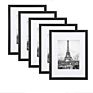 Picture Frame Black Poster Frame Display Pictures with Mat or without Mat Wall Gallery 8*10 Photo Frames