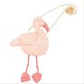 Pink Color Soft Plush Flamingo Girls Crossbody Bag Makeup Bag