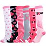 Pink Knot Compression Socks Running Knee High Women Nurse Ridding Socks