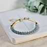 Pj-C194 Natural Jade Ice Blue Water Abacus Beads 14K High Ice Bracelet Jade Ping 'An Buckle Bracelet for Women