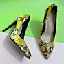 Pl0113 plus Size Women High Heel Shoes Snakeskin Pumps