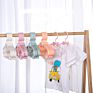Plastic Clothes Hangers Bowknot Shape Baby Children's Multifunctional Coats and Pants Rack
