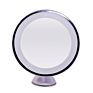 Plastic Framed Rotating Bathroom Wall Suction Cup 5X Magnification Shower Shaving Mirror