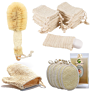 Plastic Free Eco Friendly Zero Waste Organic Natural Sisal Bamboo Loofah Linen Bath Shower Body Bath Scrub Exfoliating Mitt