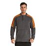 plus Size Button up round Neck Long Sleeve Fleece Brushed Heavyweight Pullover Sweatshirt with Kangaroo Pocket