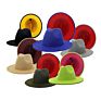 Polyester Cotton Vegan Material Two Tone 60 Colour Fedorahat Fedora Hat for Women Men Party Show Music Festival Dress