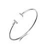 gold plated jewelry 925 silver open design bar T shape bangle bracelet