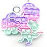 Popular Silicone Fidget Christmas Bells Gingerbread Candy Key Chain Set Bubble Fidget Mini Push Popping Keychain