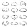 Popular Women Rings Joint Opening Alloy Tail Ring Set
