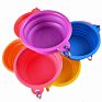 Portable Dog Bowl Flying Disc Pet Dog Food Water Portable Travel Bowls Foldable Silicone Tpe Collapsible Dog Pet Food Bowl
