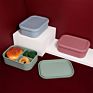 Portable Food Grade Leakproof Food Container Kids Safe Silicone Bento Lunch Box