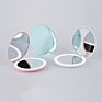 Portable Handheld Travel Pocket Mirrors round Led Makeup Light Mirror With