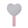 Portable Heart Handheld with Logo Small Customised Beauty Diy Makeup Mirror