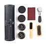 Portable Pu Leather Shoe Cleaning Kit in Black