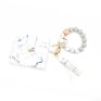 Pragmatic Card Holders Key Chain Tassel Pendant Silicone Beads Bracelet Keychain