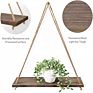 Premium Wood Swing Hanging Rope Wall Mounted Floating Shelves Plant Flower Pot Indoor Outdoor Decoration Simple Design