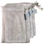 Price Eco Friendly Organic Cotton Mesh Bag Natural Color No Waste Reusable Cotton Drawstring Mesh Bags for Fruit