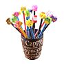 Price Promotional Hb Pencil with Animal Cartoon Eraser Topper for School Students