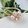 natural freshwater pearl five-pointed star heart butterfly shape rings