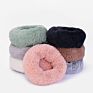 Product Cat Bed round Donut Dog Cushion Basket for Cat Bed Long Fur Plush