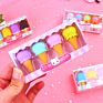 Promotion School Use Multiple Colors Cute Eraser Pink Kawaii Cake Eraser Set Pencil Eraser for School Students