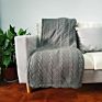Promotional Price in Stock Fast Delivery Soft Cable Knit Sherpa Blanket