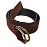 Pu Leather Belt Ladies Casual All-Match Belt Alloy Double Loop Ladies Jeans Suede Belt