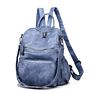 Pure Color Backpack Pu Waterproof School Messenger Bag Women College Shoulder Bag Back Pack Bags for Girls