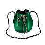 Pure Green Color Bucket Type Print Neoprene Handbag Women Tote Bags