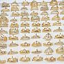 Pushi Rings Accessories Jewelry Gold Crown Rings for Girls Set Mix