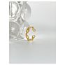 R0220 Minimalist Adjustable Twist Chain Ring for Women Dainty Daily Geometric Oval Open Chain Rings