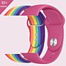Rainbow Color Smart Silicone Apple Watch Series 6 5 Band Rubber Sport Straps for I Watch Band