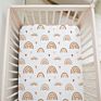 Rainbow Design Muslin Cotton Baby Crib Fitted Bassinet Bed Sheets