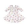 Rainbow Print Cute Toddler Long Sleeves Twirl Dress Boho Dress Elegant Casual Dresses