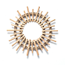 Rattan and Willow Cosmetic Mirror Hand Woven Wall Hanging Home Living Room Porch Decorative Wall Mirror