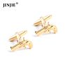 Ready to Ship Brass Material Gold and Silver Color Plated Cool Gun Shaped Cufflinks for Men