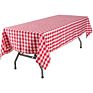 Red and White Rectangle Polyester Plaid Table Cloth Checkered Gingham Tablecloth for Picnic,Holiday,Dinner,Kitchen