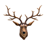 Resin 3D Faux Deer Head Wall Sculpture Decoration Life like White Deer Head Wall Art