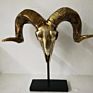 Resin Animal Cow Bull Buffalo Sheep Lamb Deer Skull Head with Stand House Room Tabletop Decorative Ornaments Statues Figurines