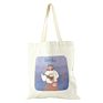 Retail 12Oz Cotton Canvas Music Girls Korean Handbags Sublimation Tote Bags