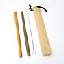 [Retailer`S Choice] Bamboo Drinking Straws Kit, 2 Bamboo Drinking Straws with a Cleaning Brush