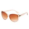 Retro Big Frame Cat Eye Sunglasses with Metal Hinges European and American Trend Sunglasses Women