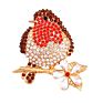 Rhinestone Brooches for Women Bird Brooch Pin Jewelry Colourful Crystal Flower Brooch