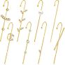 Rhinestone Earring Simple Pearl Crystal Gold Hypoallergenic Piercing Cuff Wrap Ear Wrap Crawler Hook Earrings