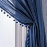 Rod Pocket Voile Sheer Curtain with Pom Pom