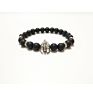 Roman Knight Spartan Warrior Gladiator Elastic Helmet Bracelet 8Mm Lava Stone Beaded Men Bracelets for Men Jewelry