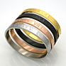 Roman Numeral 316L Stainless Steel Bangle Bracelet for Men Women